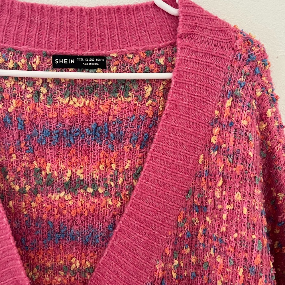 Pink confetti cardigan